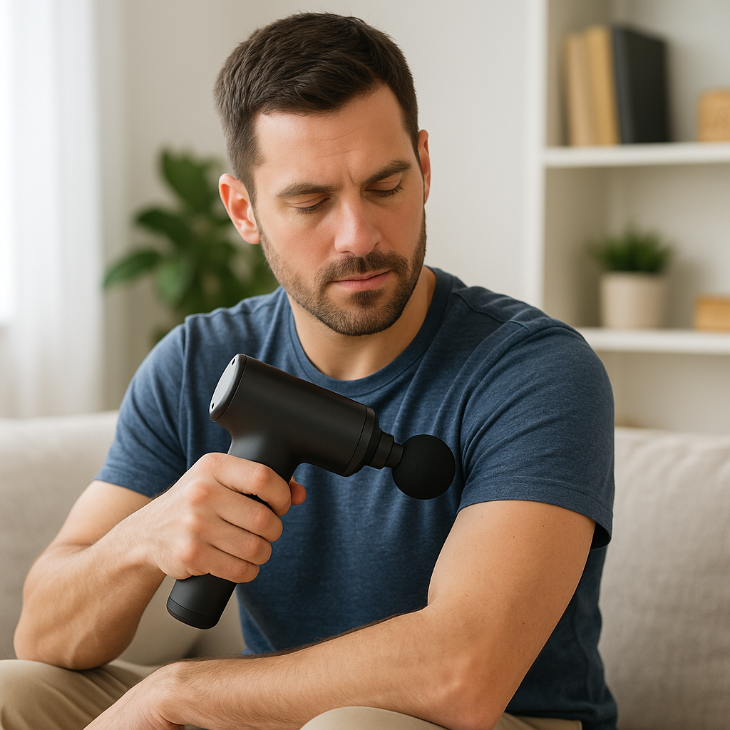 How long should you use a massage gun on one area?
