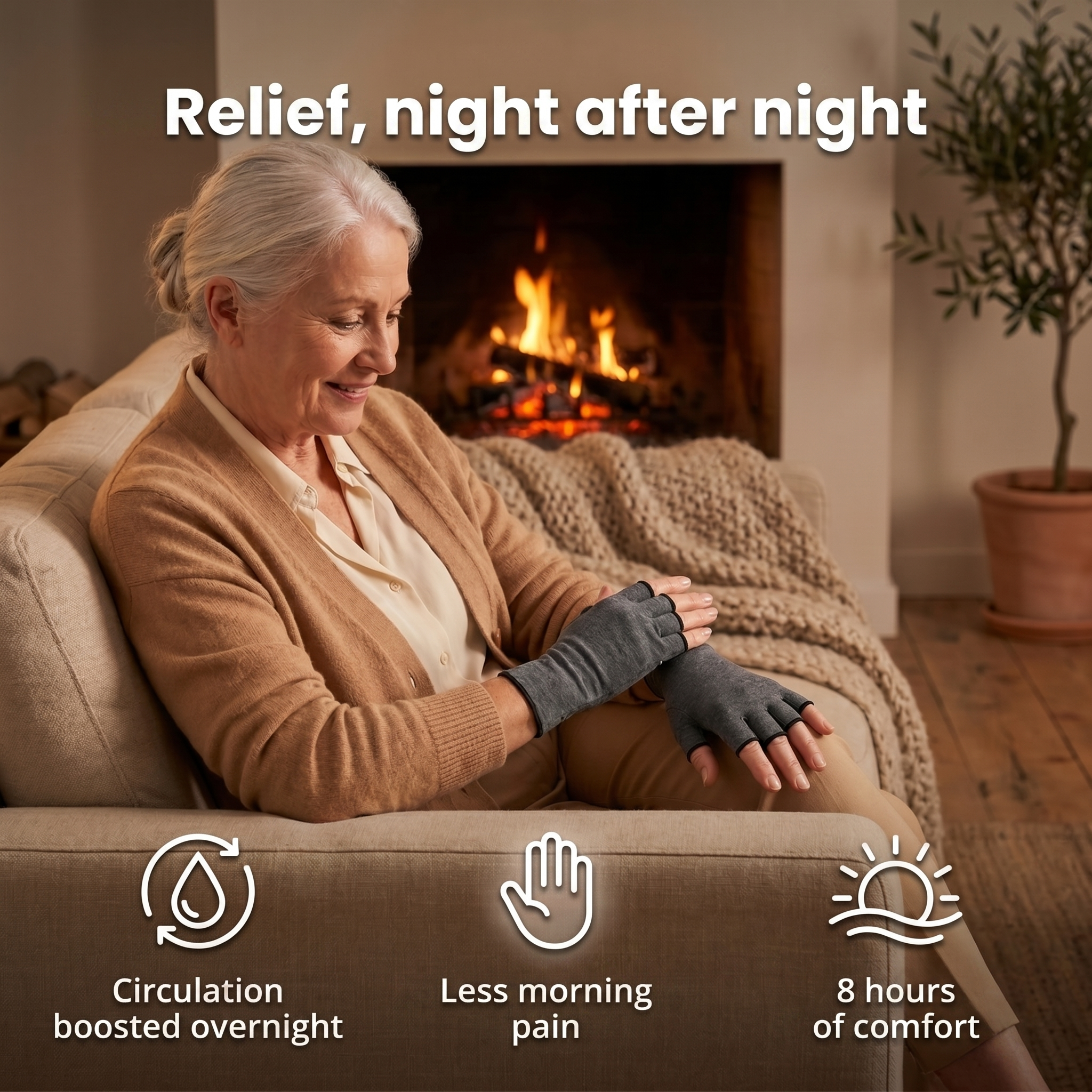 Compression gloves for arthritis and hand pain