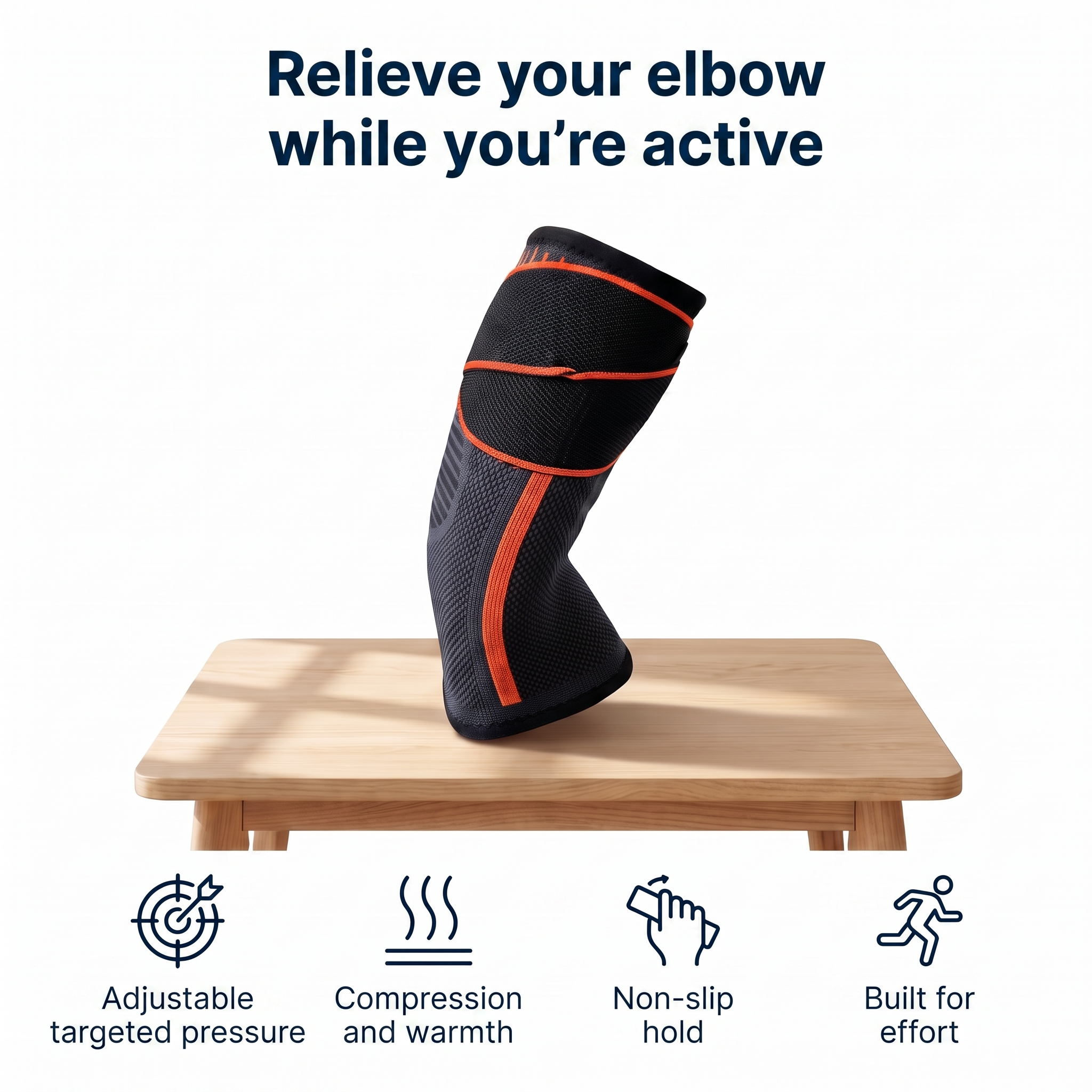 Compression Elbow Brace with Adjustable Strap | Sameo™