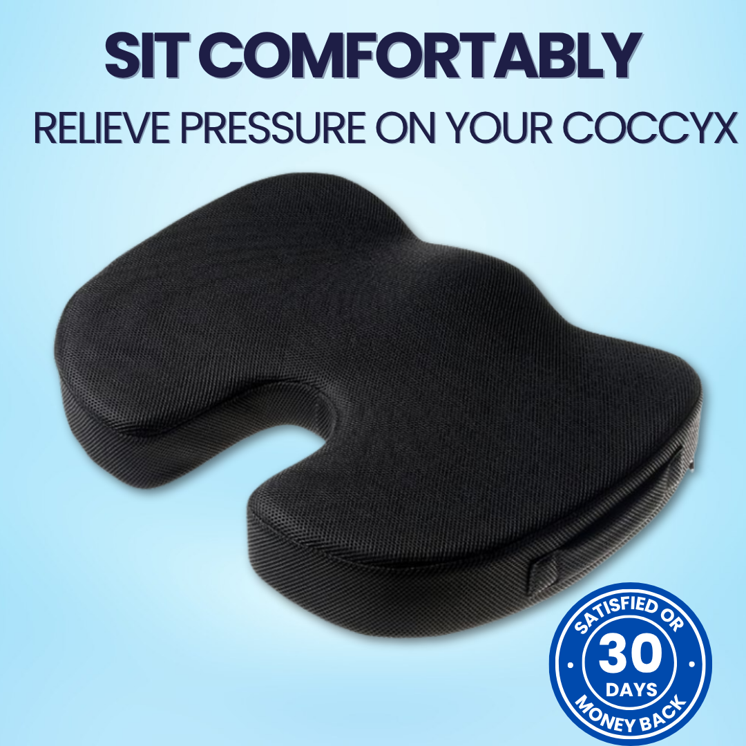Memory Foam Coccyx Cushion | Tailbone & Haemorrhoid Relief | Sameo™