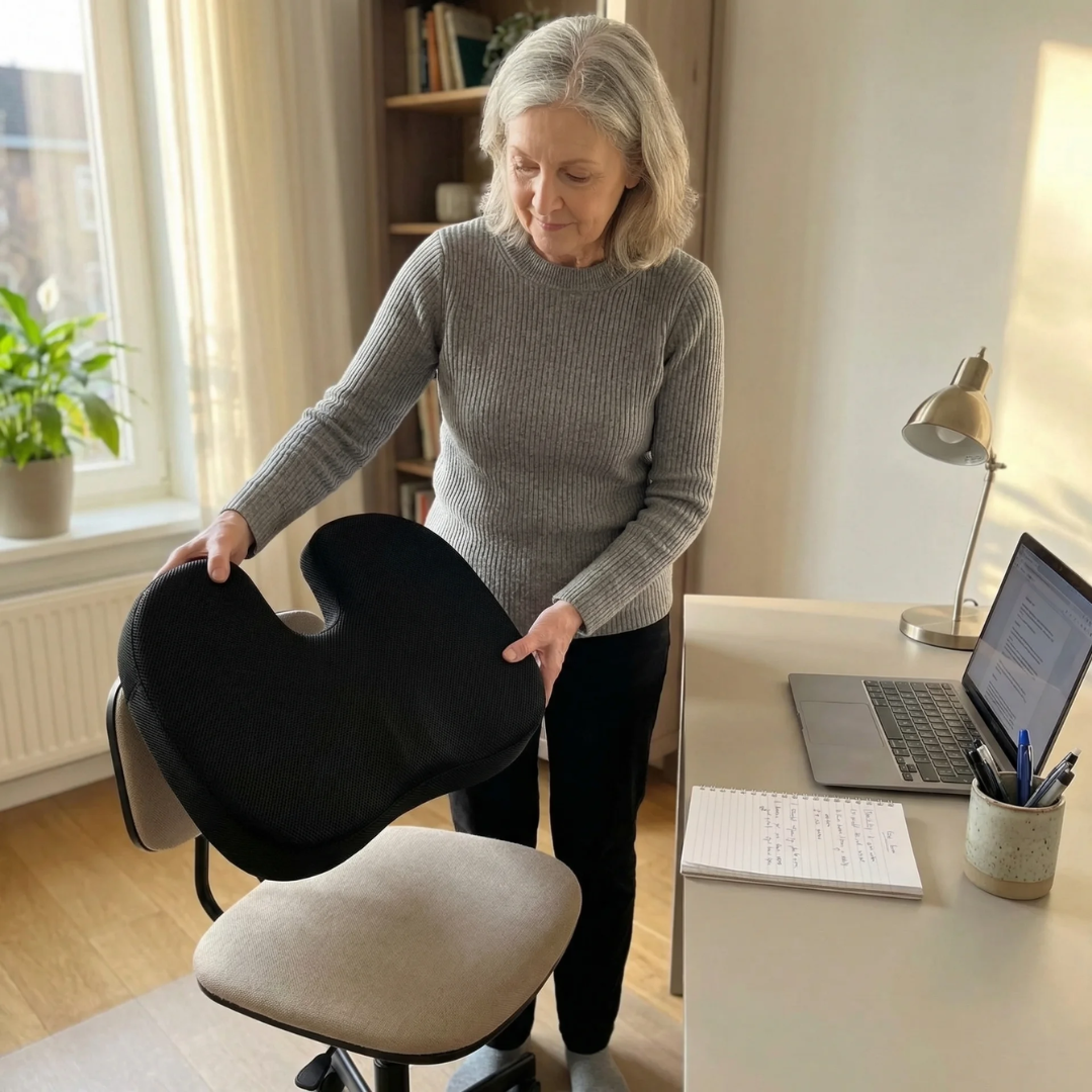 Memory Foam Coccyx Cushion | Tailbone & Haemorrhoid Relief | Sameo™