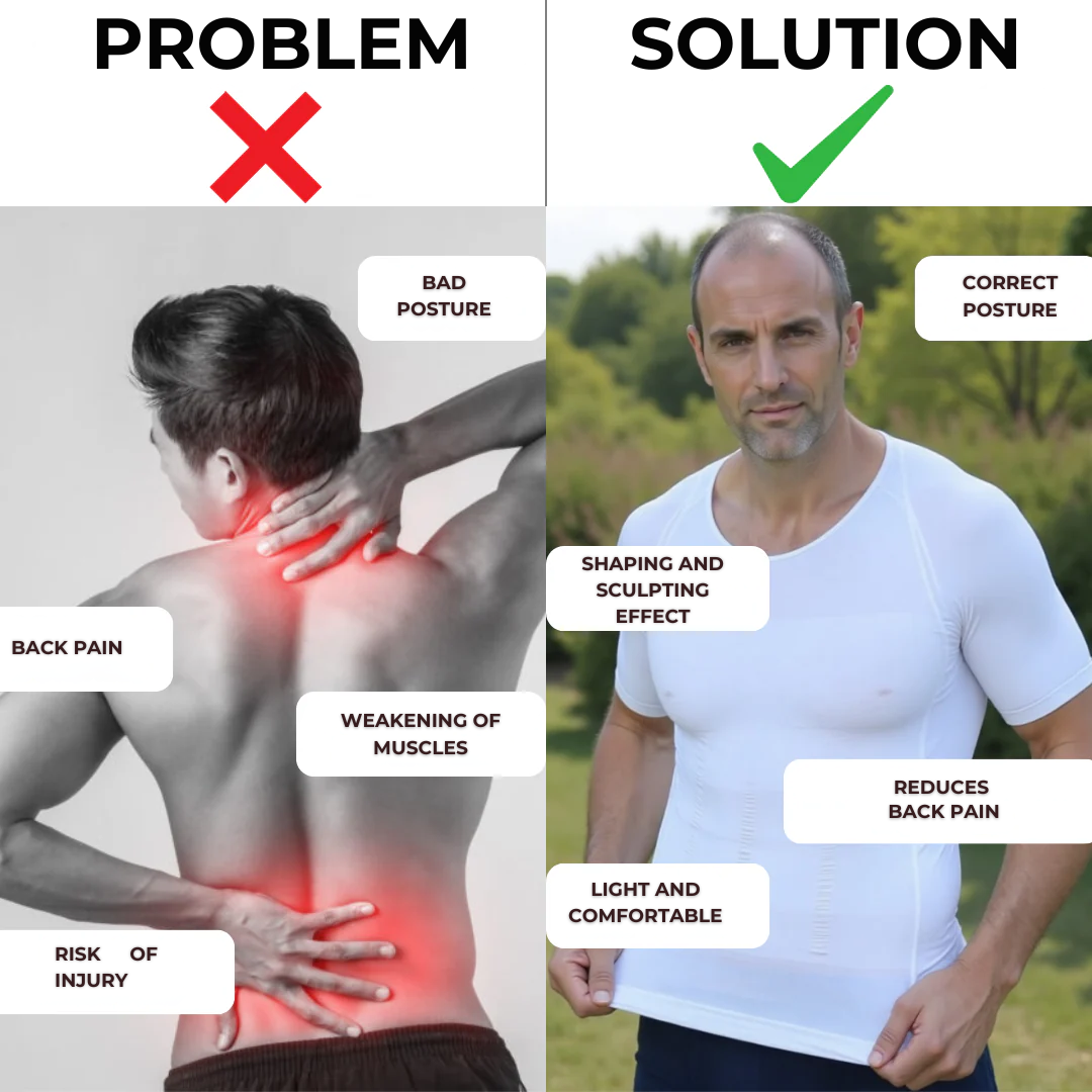 T-Shirt for posture correction and slimming - Mixed | Sameo