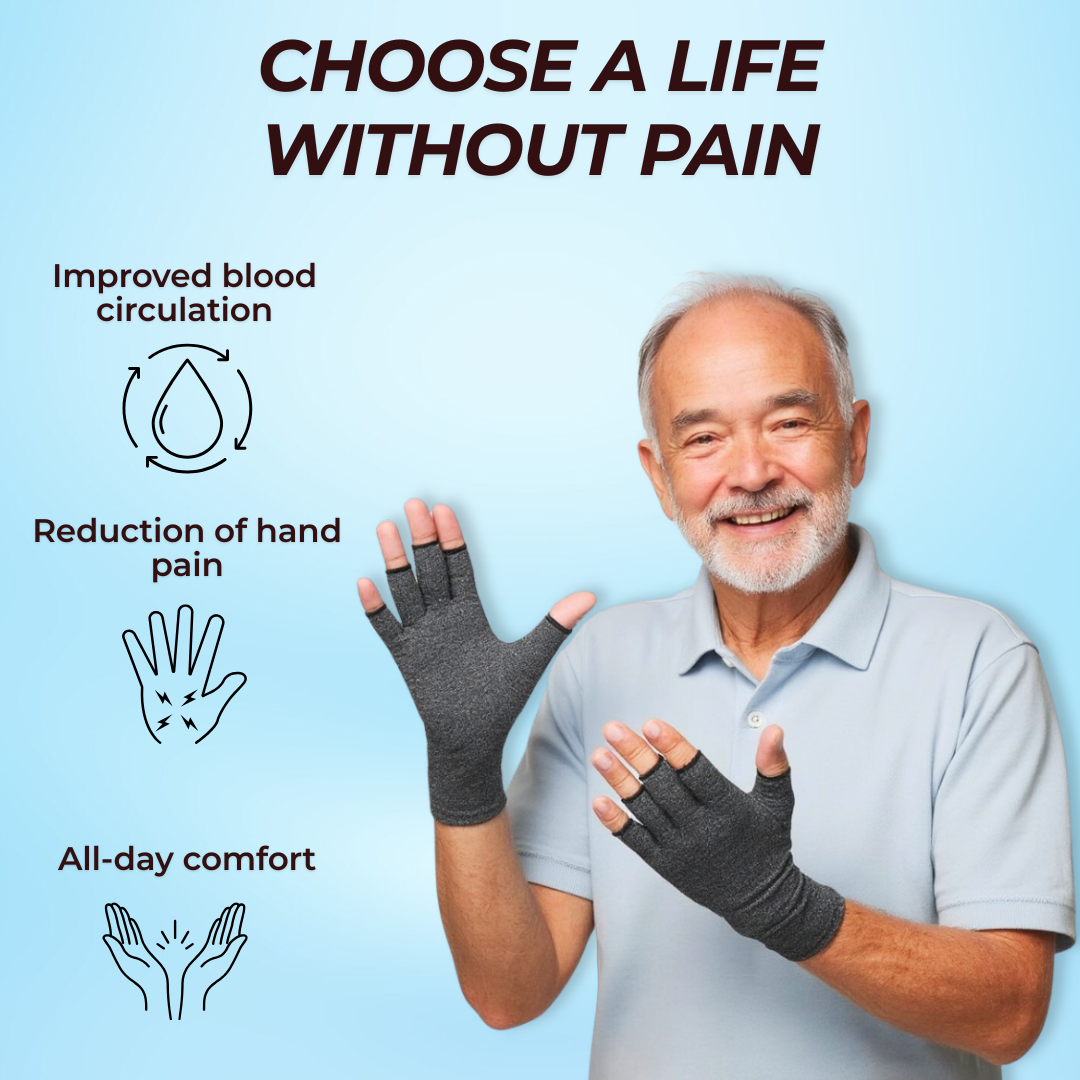 Compression gloves for arthritis and hand pain