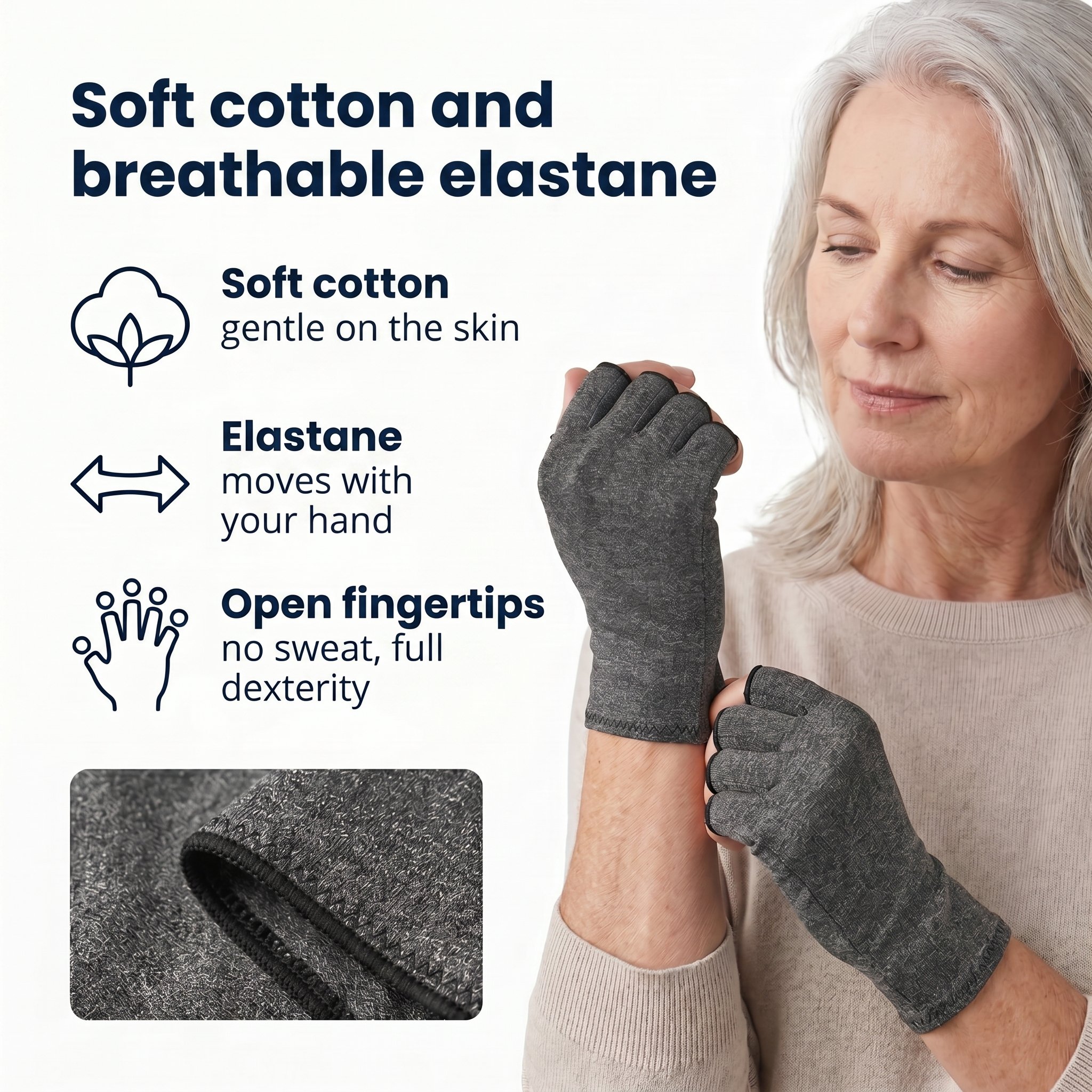 Compression gloves for arthritis and hand pain