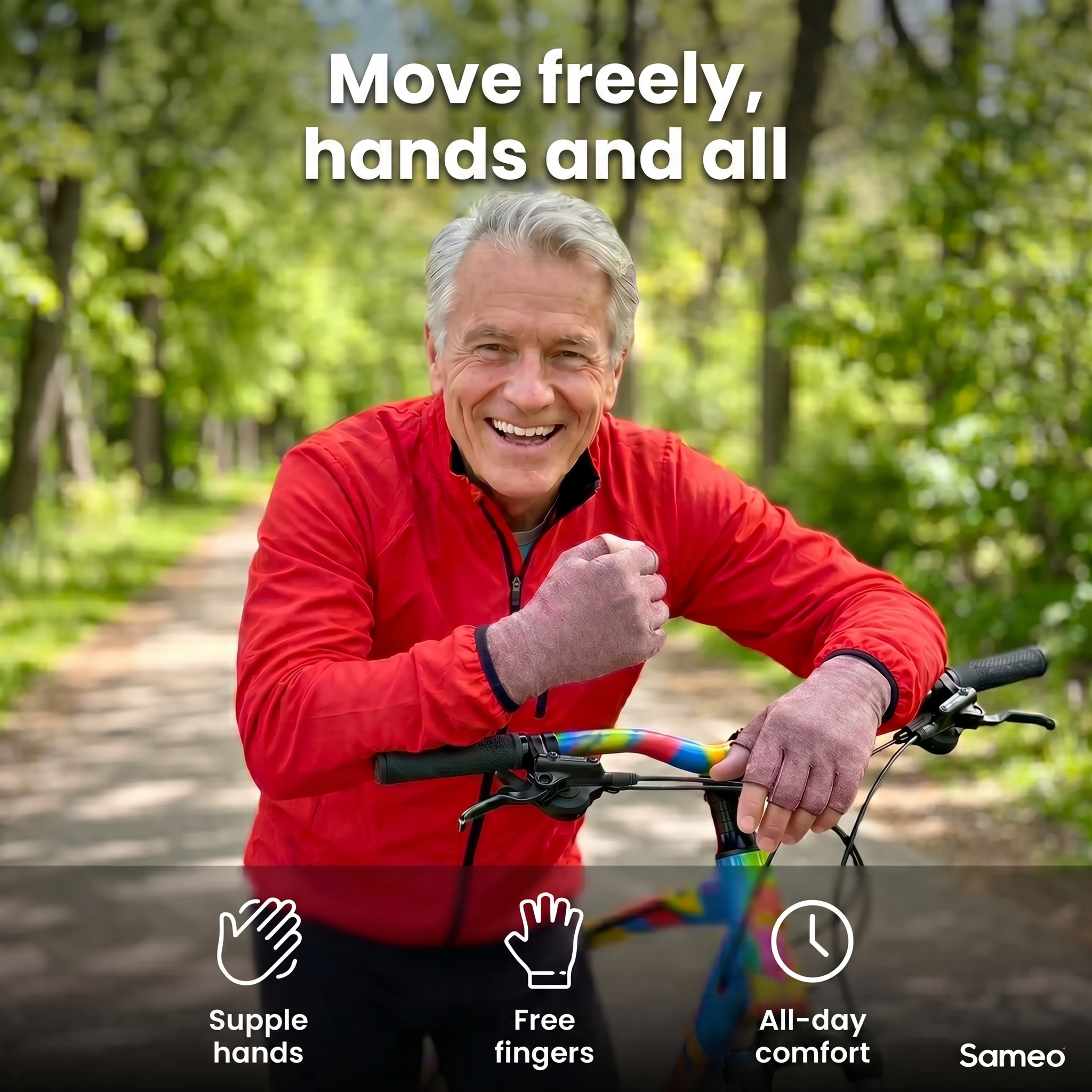 Pink Compression gloves for hand pain
