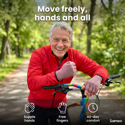 Pink Compression gloves for hand pain