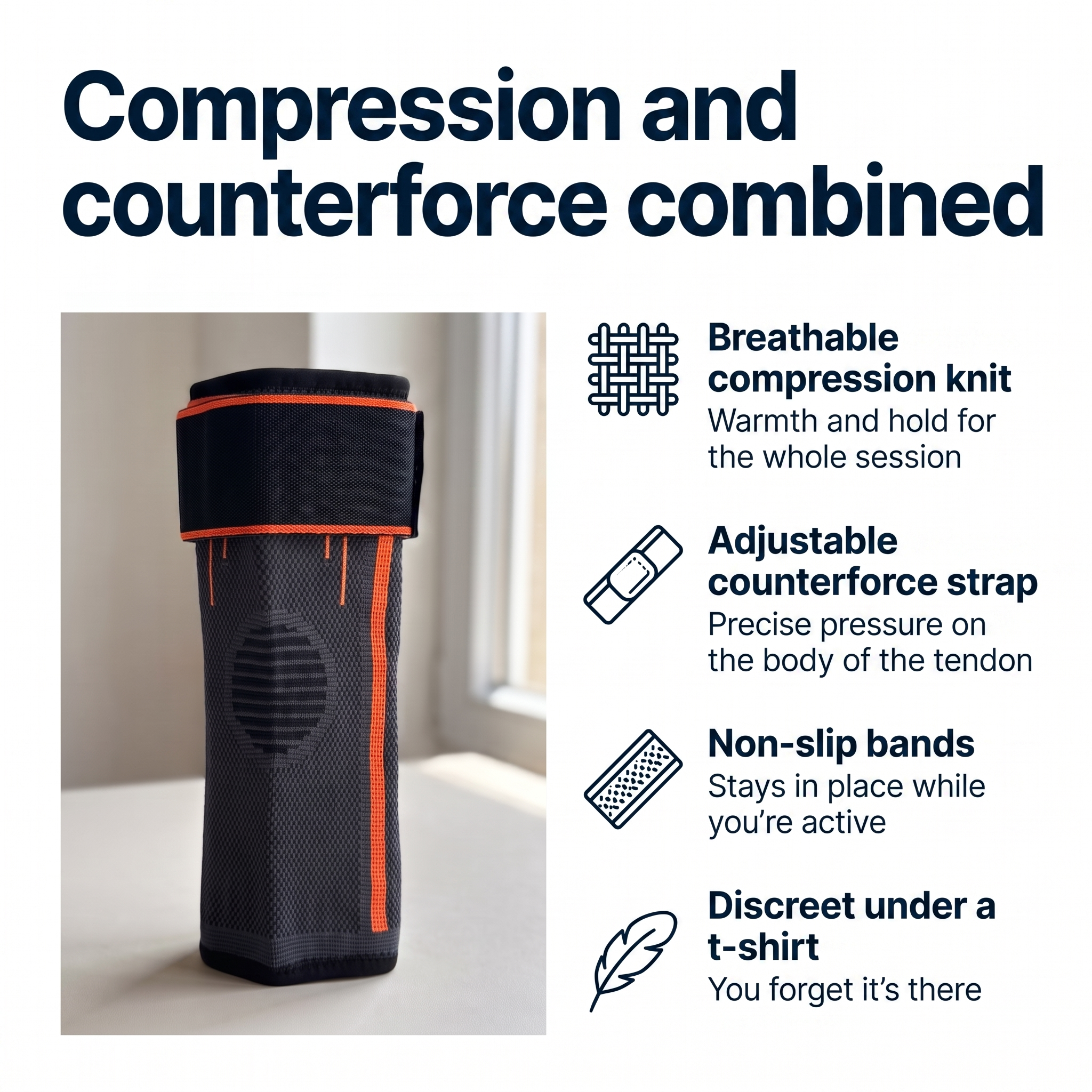 Compression Elbow Brace with Adjustable Strap | Sameo™