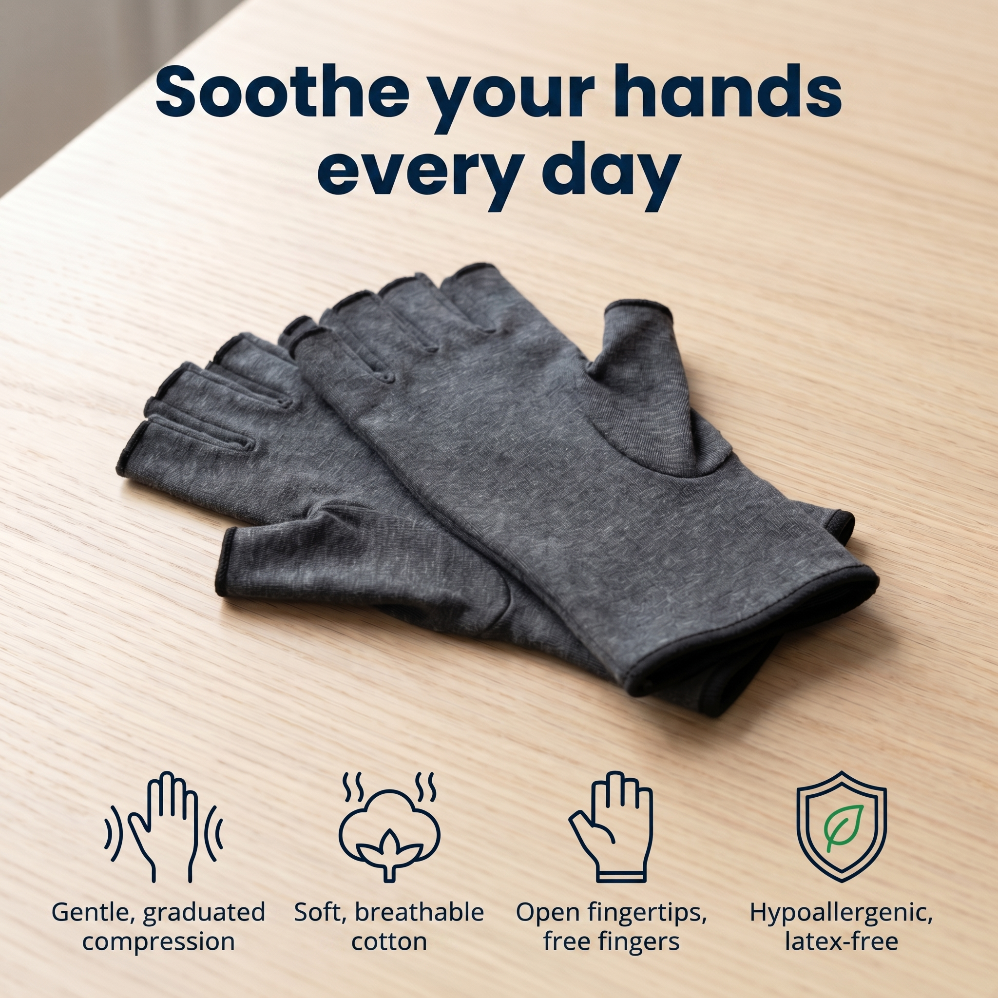 Compression gloves for arthritis and hand pain