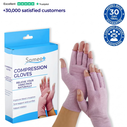 Pink Compression gloves for hand pain