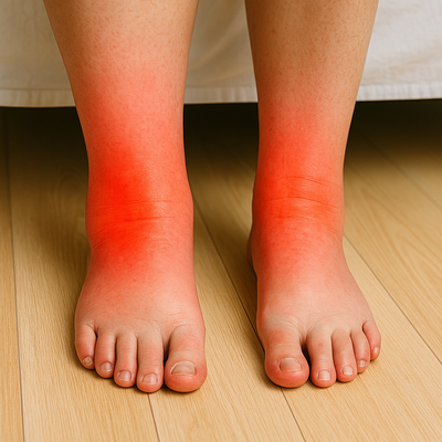 Swollen feet and ankles
