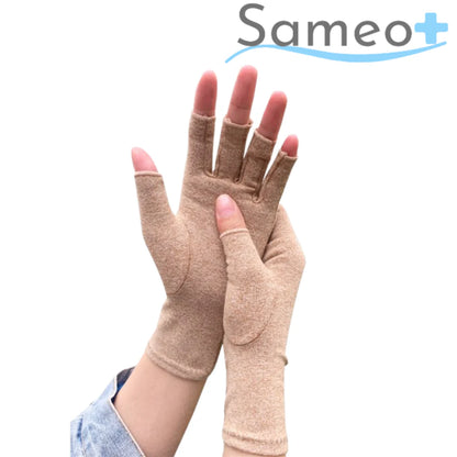 Compression gloves beige arthritis