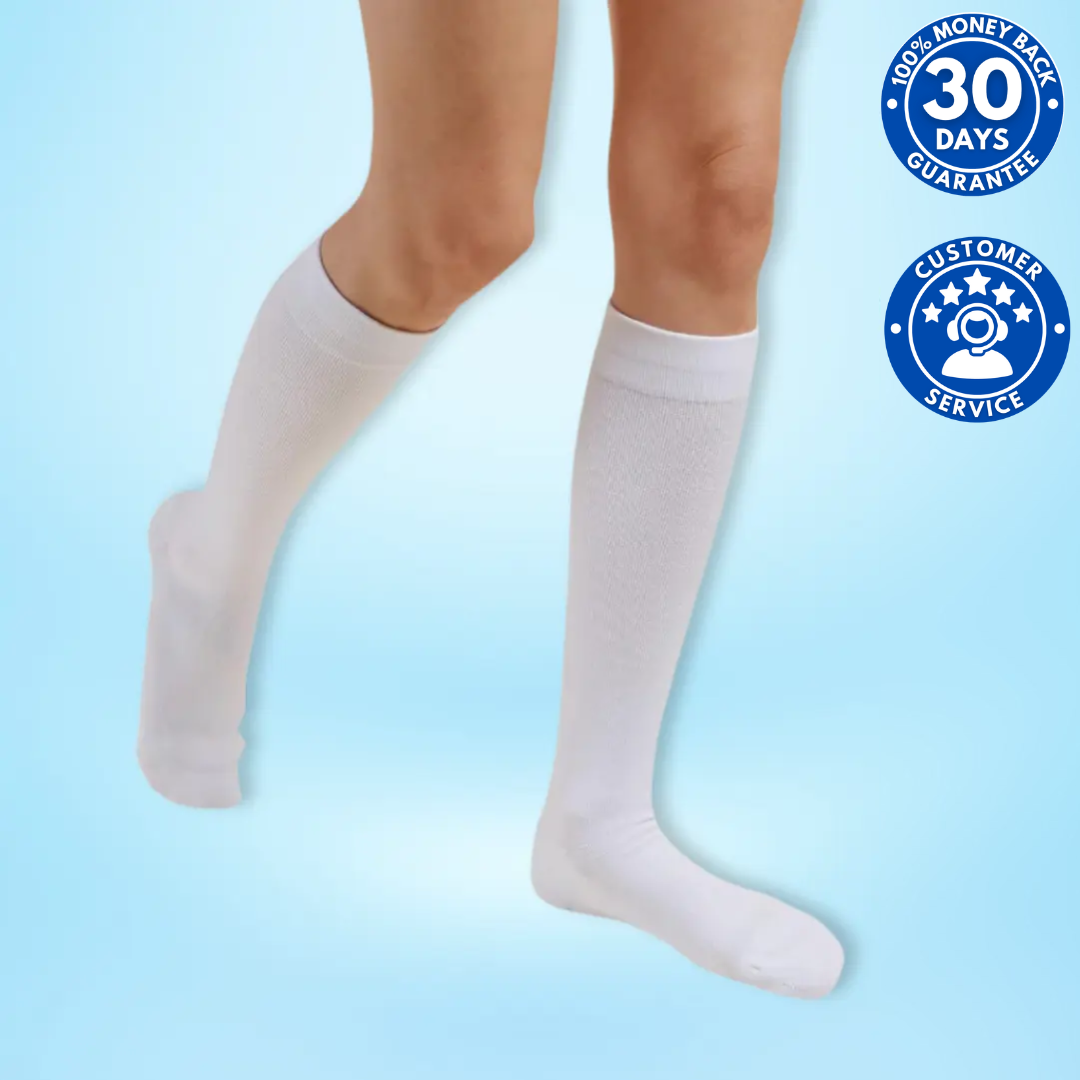 compression socks white