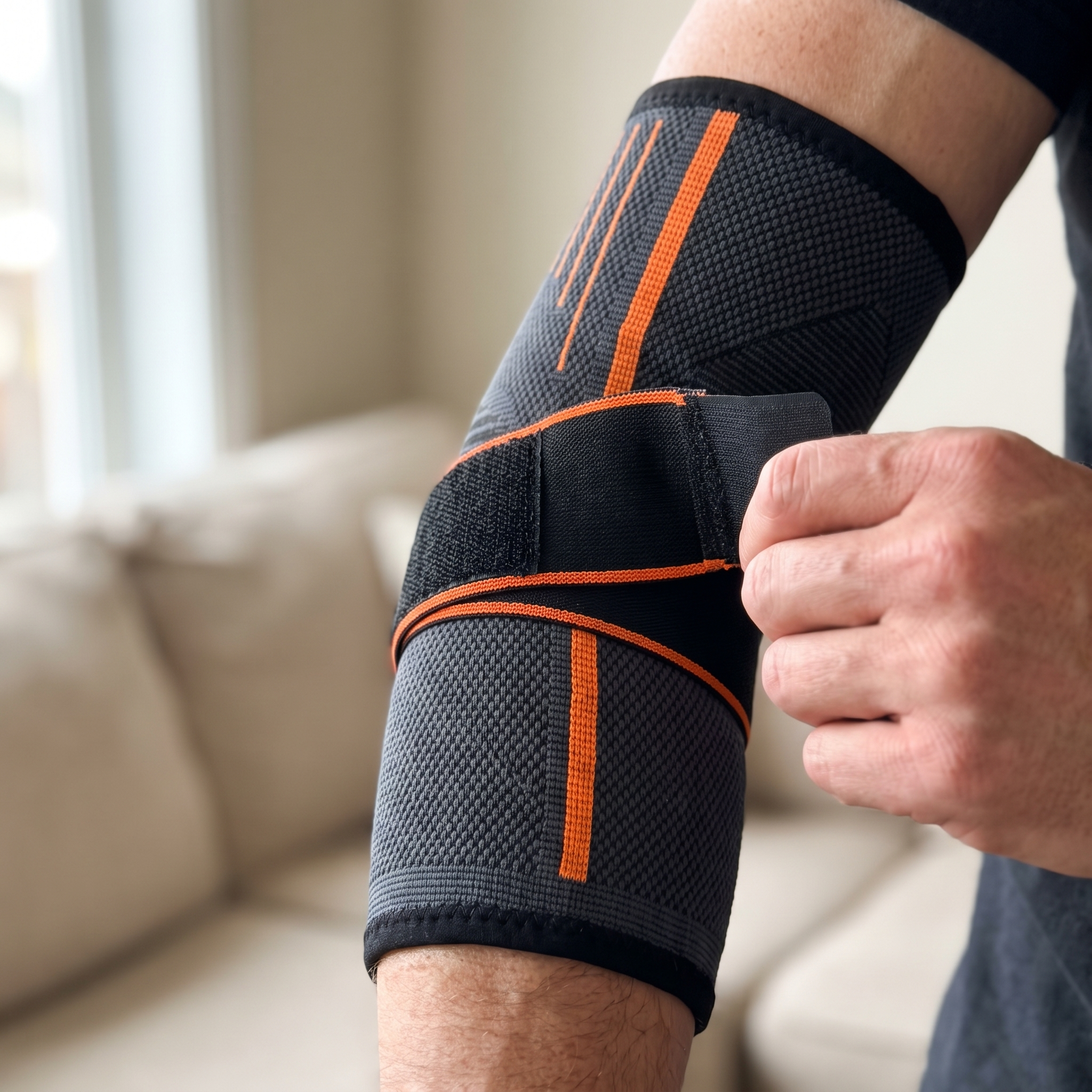 Close-up of the adjustable counterforce strap
