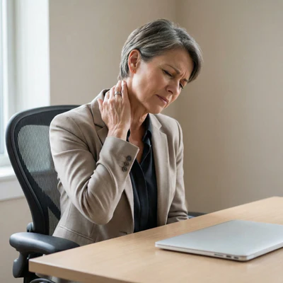 A sore neck and tight cervical muscles