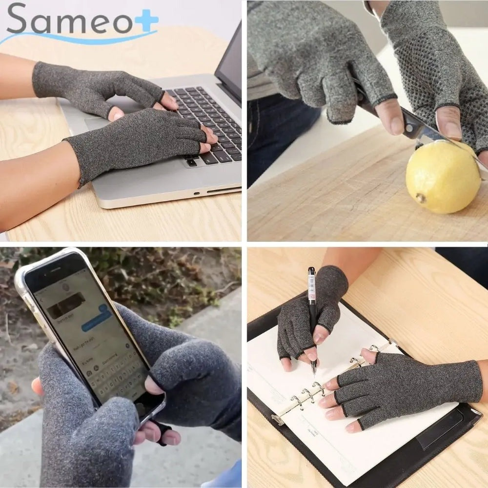 Purple Compression gloves for arthritis and hand pain